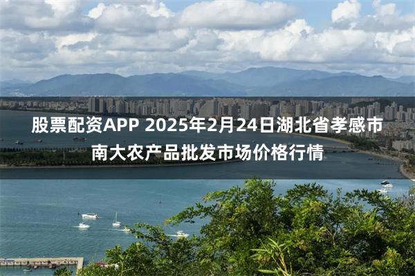 股票配资APP 2025年2月24日湖北省孝感市南大农产品批发市场价格行情