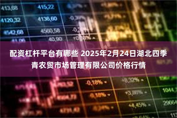 配资杠杆平台有哪些 2025年2月24日湖北四季青农贸市场管理有限公司价格行情